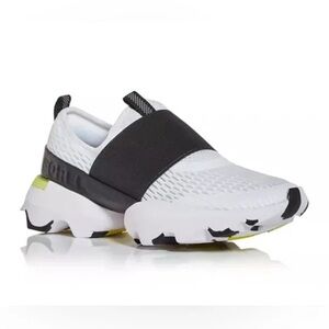 Sorel Women's Kinetic Impact Strap slip-on sneakers white w/ black strap size 8